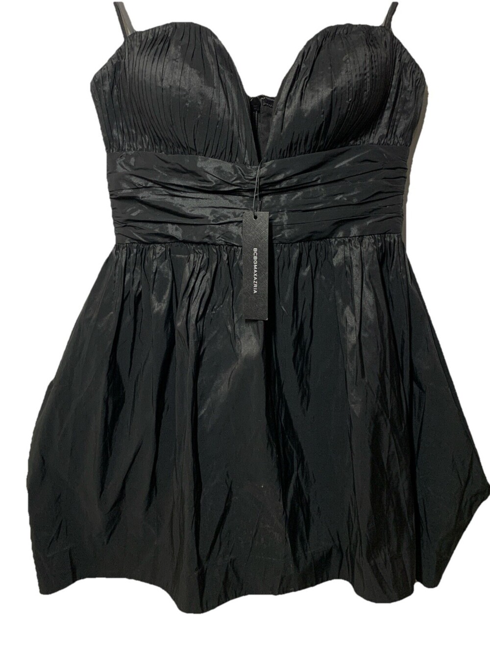 BCBGMAXAZRIA Women’s Maxazria Black Mini Strapless Ruched Evening Dress Size 6